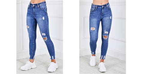 Reni Ripped Skinny Jeans In Denim Ikrush Silkfred Us