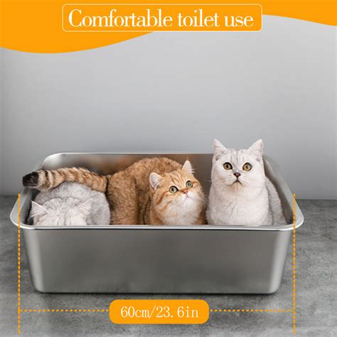 Luxurious Enhanced Ultimate Stainless Steel Cat Litter Box With