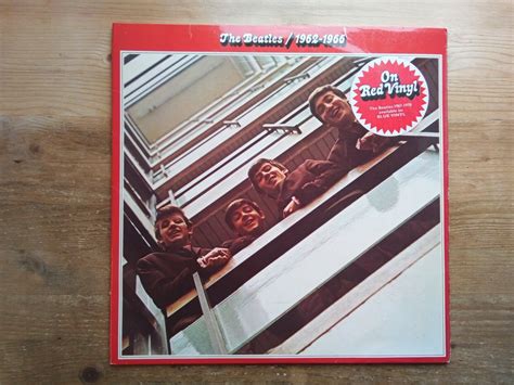 The Beatles 1962 1966 Red Album 2 X Vg Coloured Vinyl Lp Record Pcspr