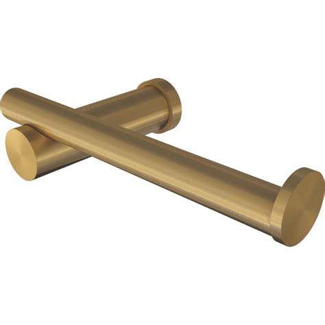 Pillar Toilet Roll Holder Brushed Gold Auswide Frameless