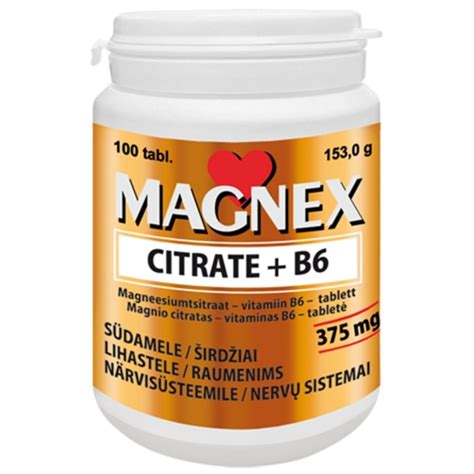 VITABALANS MAGNEX CITRATE B6 100 tablečių