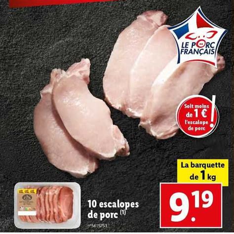 Promo Escalopes De Porc Chez Lidl Icatalogue Fr