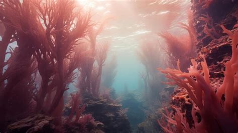 Premium Photo Red Algae Underwater