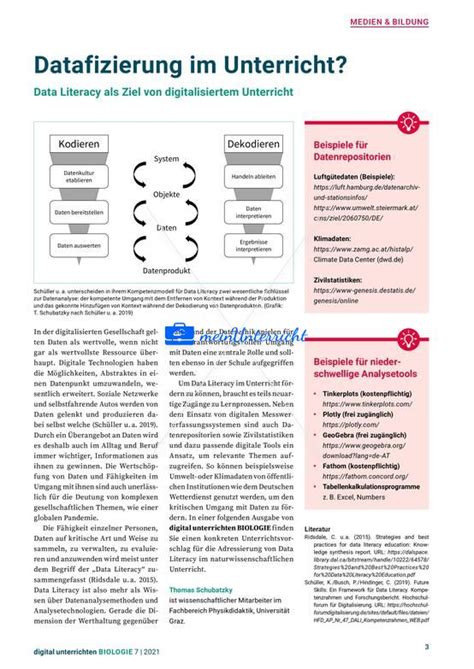 Digital Unterrichten Biologie 7 MeinUnterricht