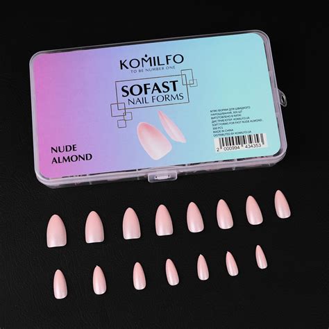 Komilfo SoFast Nail Froms Nude Almond гелевые формы для наращивания 300 шт Купить в Украине