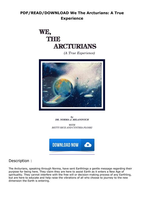 Pdfreaddownload We The Arcturians A True Experience By