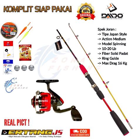 Jual Set Pancing Daido Japan Style Drag 16 Kg Komplit Joran Laut Kolam