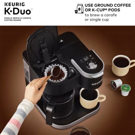 Keurig K-Duo Single Serve K-Cup Pod & Carafe Coffee Maker, Black, 1 ct ...