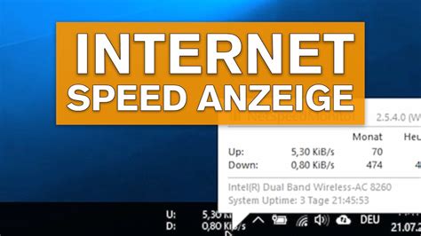 Windows Internetspeed In Der Taskleiste Anzeigen Tutorial