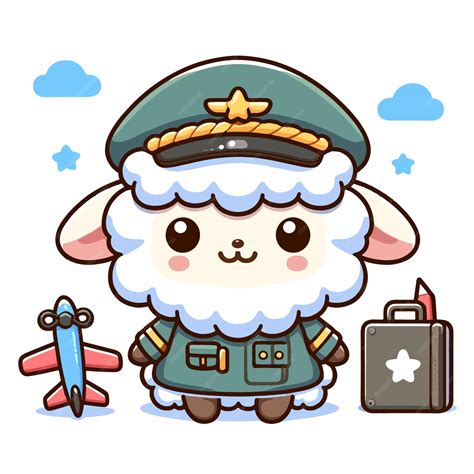 Premium Vector | The fluffy pilot exhibits surprising skills vector