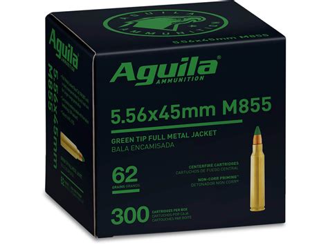 Aguila 5 56x45mm NATO Ammo 62 Grain Penetrator Full Metal Jacket Box