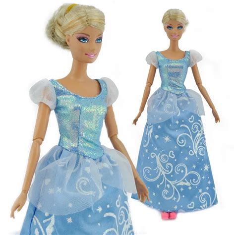 Ropa De Barbie Falda De Princesa Vestido De Fiesta De Princesa Azul