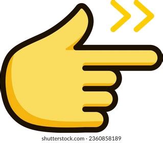 Pointing Hand Right Icon Emoji Sticker Stock Vector (Royalty Free) 2360858189 | Shutterstock