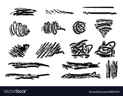 Collection of random hand drawn scribble Vector Image