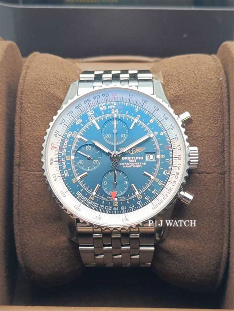 Breitling Navitimer World Chronograph 46mm Blue Dial Ref A2432212 C651