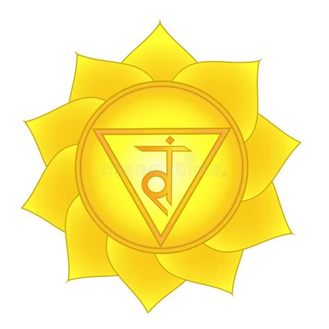 Manipura Chakra Do Plexo Solar Terceiro Símbolo Do Chakra Teste