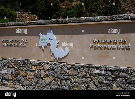 Welcome To The First Zero Waste Island Sign On Harbourside Tilos