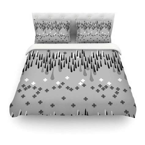 Zara Martina Masen A Touch Of Memphis Gray Grey Black Cotton Duvet