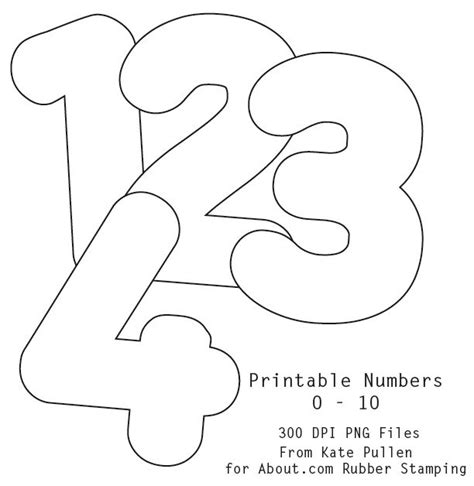 Free Printable Numbers 0–9 | Printable numbers, Free printable numbers ...