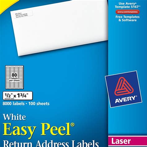 Avery® Easy Peel® White Return Address Labels 5167 Avery Online Singapore