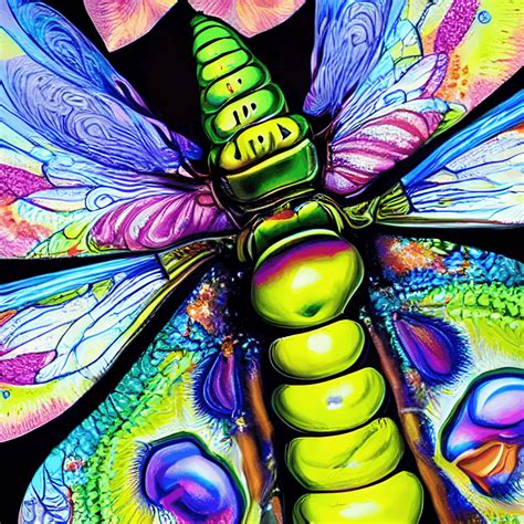 Dragonfly Lisa Frank Graphic Hyper Realistic Dragonfly Lisa Frank