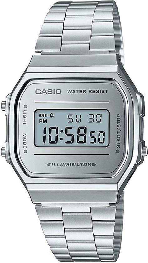 Casio Unisex Adult Digital Quartz Watch With Stainless Steel Strap