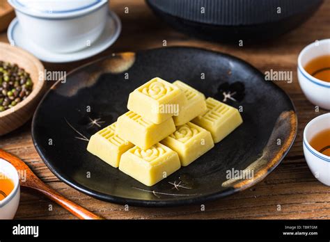 green bean cake Stock Photo - Alamy