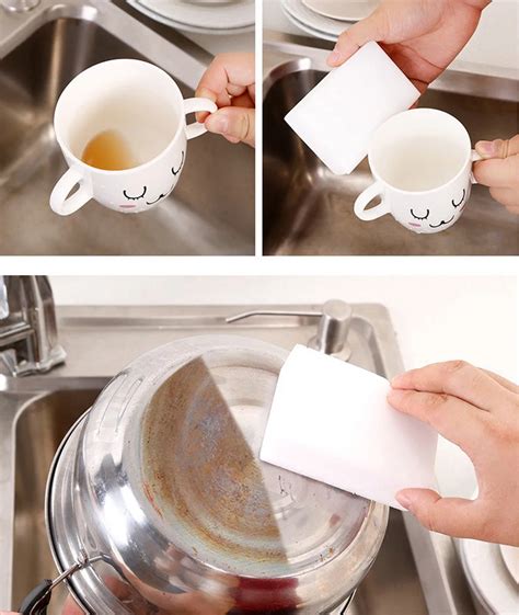 Pcs White Magic Sponge Eraser Cleaning Melamine Foam Cleaner Kitchen