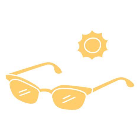 Design PNG E SVG De Óculos De Sol Cortados No Verão Para Camisetas