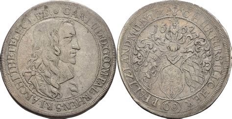 Pfalz Kurlinie Heidelberg Gulden Zu 60 Kreuzer 1662 Karl Ludwig 1648