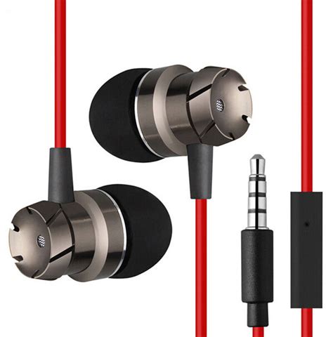 אוזניות אלחוטיות 3 5mm In Ear Metal Stereo Headphone Headset Super