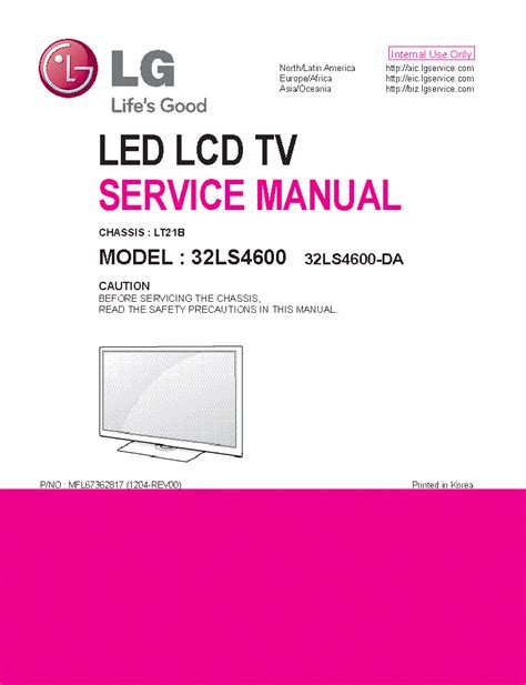 Lg Rp 21fe65 21fe65g Chassis Mc 059a Service Manual Download