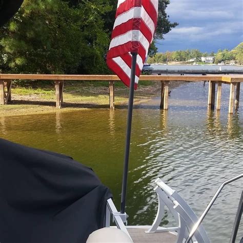 Pontoon Boat 1 Flag Pole Holder For 1 14 Square Rails Etsy Uk