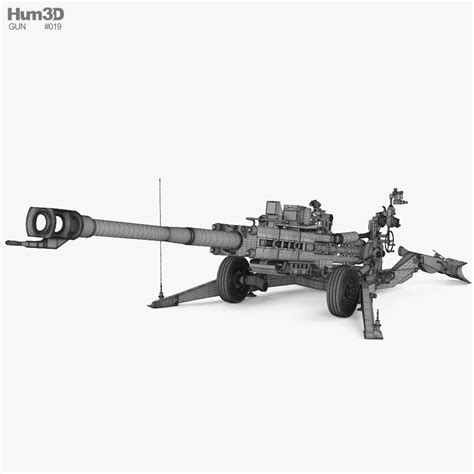 M777 howitzer 3D model - Download Artillery systems on 3DModels.org