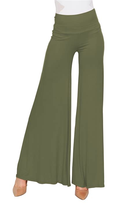 Mbj Wb750 Womens Chic Palazzo Lounge Pants Xxxxl Olive