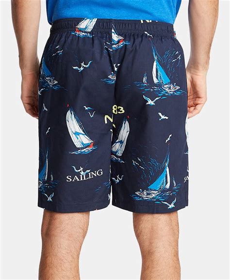 Nautica Mens Cotton Sailboat Print Pajama Shorts Macys