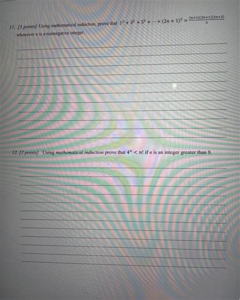 Solved 11 13 Points Using Mathematical Induction Prove Chegg