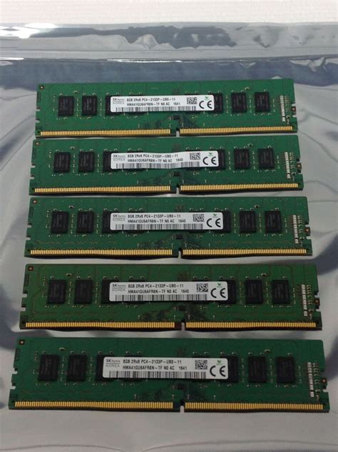 Used 5x SK Hynix 8GB 2Rx8 PC4 2133P UB0 11 DDR4 2133MHz Desktop RAM