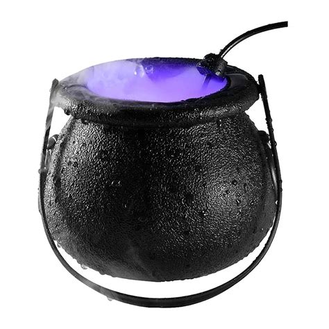 Halloween Witch Cauldron Fog Maker With Led Light Pot Color Changing