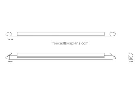 Wall Tube Light Free Cad Drawings