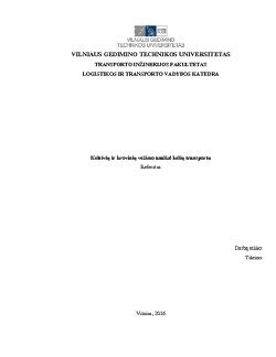 Keleivi Ir Krovini Ve Imo Analiz Keli Transportu Mokslobaze Lt