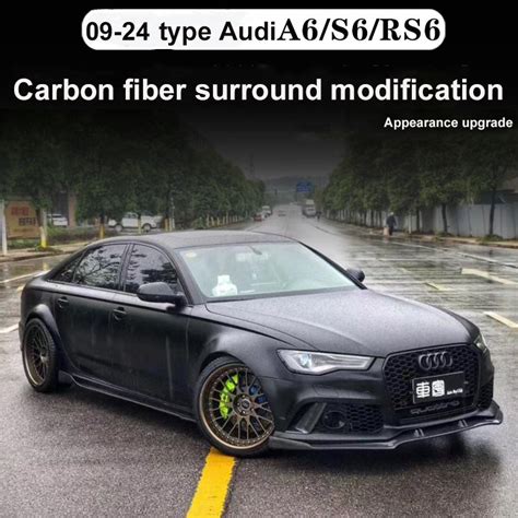 For Old Audi A6 S6 Modified RS6 Surround Carbon Fiber Front Shovel Side