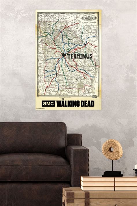 Trends International Walking Dead Terminus Map Wall Poster 22375 X 34