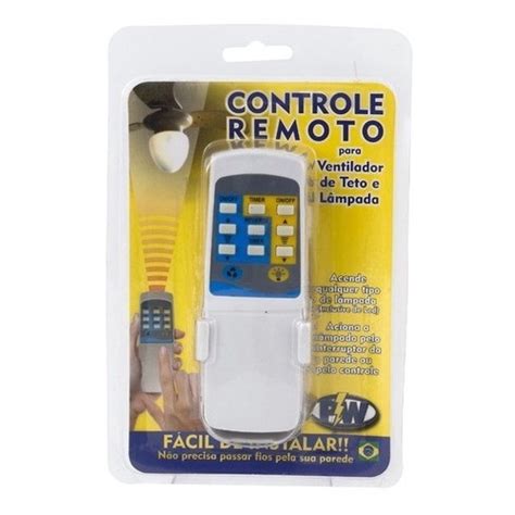 Controle Remoto Ventilador Teto Universal e Lâmpada Pw no Shoptime