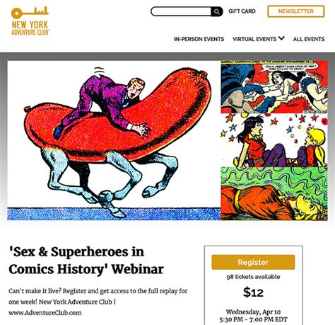 Sex Superheroes Webinar Via Ny Adventure Club The Art And