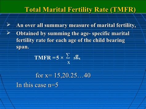 Measures Of Fertility