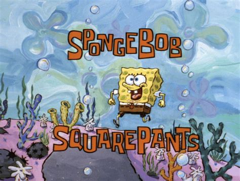 The Original Title Cards From The Spongebob Pilot And The Painting With