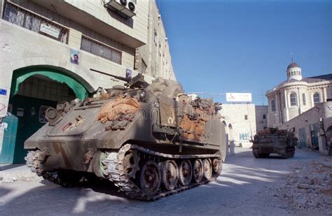 Israeli Tanks editorial stock photo. Image of bethlehem - 13488743