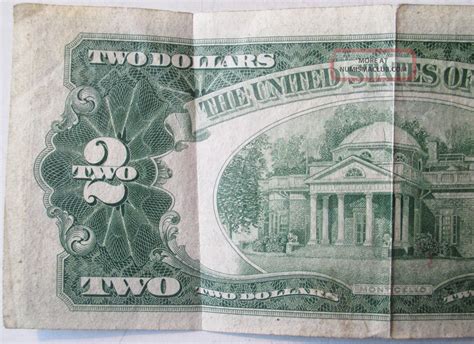 2 Dollar Jefferson Note With Red Seal 1953