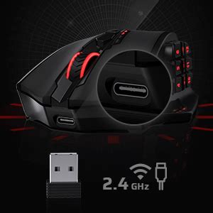 Redragon M Impact Elite Wireless Gaming Mouse Dpi Wired